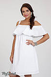Сарафан для вагітних та годування RINA SF-28.033 білий розмір S, фото 6