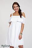 Сарафан для вагітних та годування RINA SF-28.033 білий розмір S, фото 7