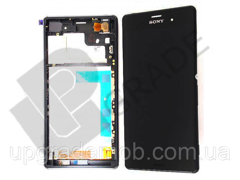 Дисплей-модуль тачскрин Sony D6603 Xperia Z3/D6653 чорний з рамкою