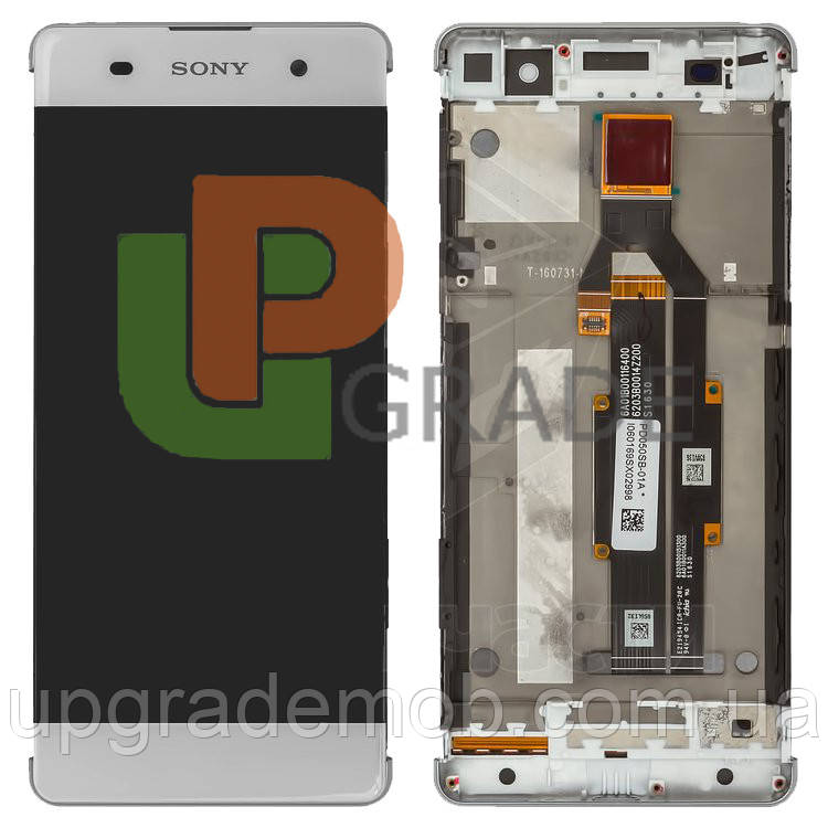 Дисплей модуль тачскрин Sony F3111 Xperia XA /F3112 / F3113 /F3115 /F3116 білий оригінал з рамкою