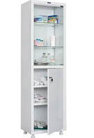 Медична шафа зі склом HILFE МД  1 1657/SG 1655(в)х570(ш)х320(гл) (для медичного інструменту, лікарських препаратів, витратних