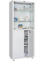 Медична шафа зі склом HILFE МД 2 1670/SG 1655(в)х700(ш)х320(гл) (для медичного інструменту, лікарських препаратів, витратних