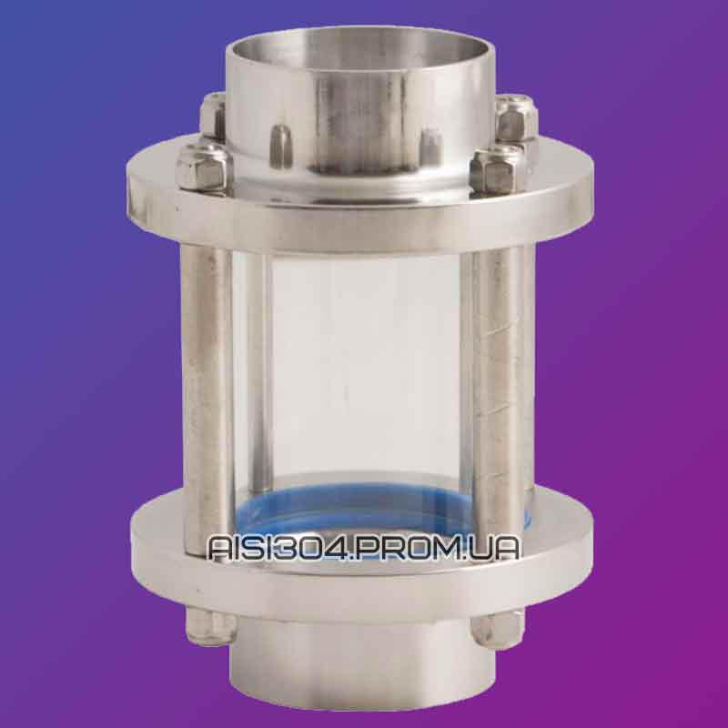 Діоптр трубний (оглядове вікно) нержавіючий Din Dn 100 AISI 304, фото 1