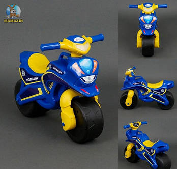 Каталка Мотобайк Полиция без музыки, синий 0138/570 G-Rich