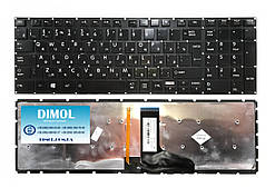 Оригінальна клавіатура для ноутбука Toshiba Satellite P55, P55t, P55-A, P55t-A with backlit, Г-подібний ентер