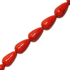 Намистини Краплі Великі 16 мм Червоні, Рукоділля, Фурнітура для Прикрас