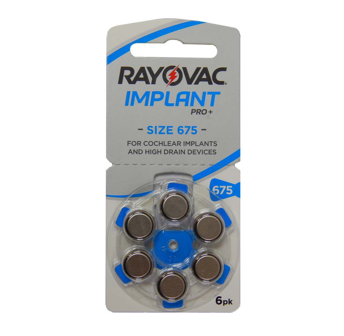 Батарейки для кохлеарних імплантів Rayovac Implant Pro+ (6 шт.)