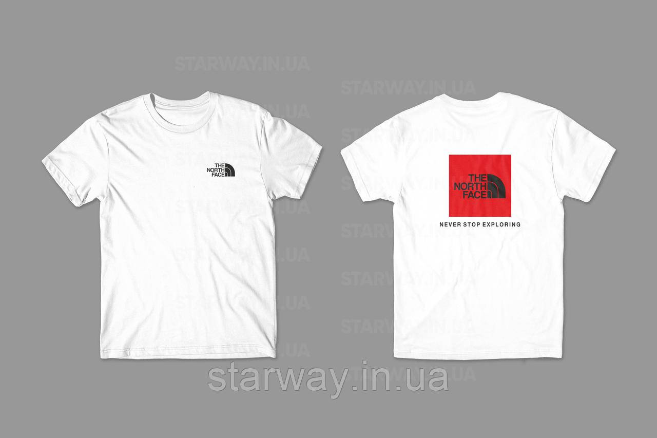 Стильна футболка the north face never stop exploring logo