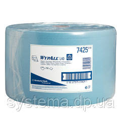 WYPALL* L40 Протирочные салфетки - Большой рулон / Синий/ Голубой, 750 листов, 23,5х38,0 см, фото 1