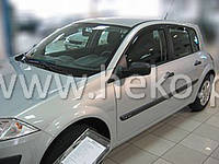 Дефлекторы окон (ветровики) Renault Megane II 2002-> 5D Hatchback 4шт (Heko)