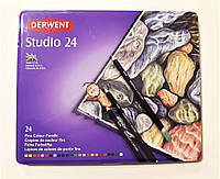 ' Набор цветных карандашей DERWENT STUDIO 24 цв. в металле DW-32197