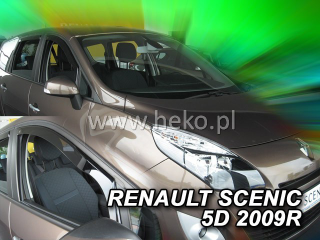 Дефлектори вікон (вітровики) Renault Scenic III 2009-> 5D4шт (Heko)