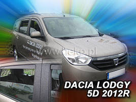 Дефлектори вікон (вітровики) Renault DOKKER/ LODGY 2012R-> 5D 2шт (Heko)