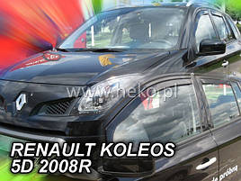 Дефлектори вікон (вітровики) RENAULT KOLEOS - I 5d od 2008-2016 (HEKO)