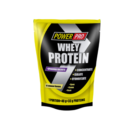 Протеїн Power Pro Whey Protein банан 1 кг