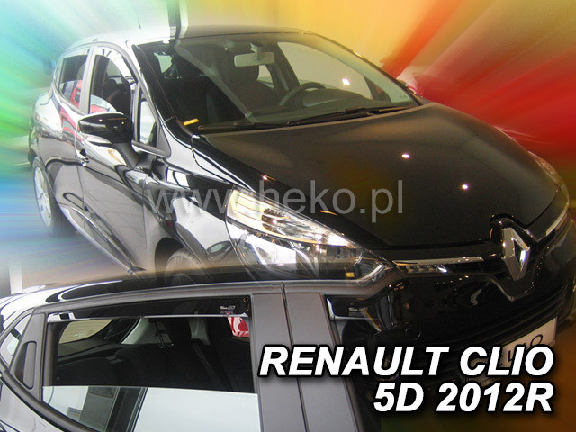 Дефлектори вікон (вітровики) RENAULT CLIO - IV 5D 2012R.→(HEKO)