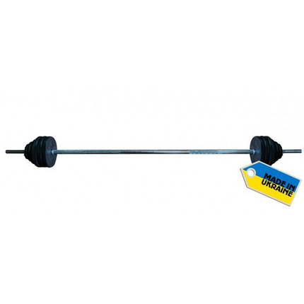 Штанга розбірна металева штанга для жиму та тренувань набірна Newt Home 50 кг гриф 180 см діаметр 25 мм, фото 3