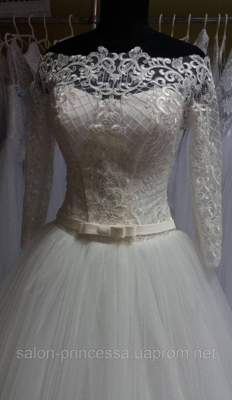 Свадебное платье "18-МБ-04" с королевским шармом - фото 5 - id-p690352954