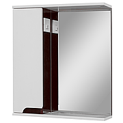 Дзеркальна шафа для ванної кімнати Сімпл-Венге 70-17 LED ліве (боки венге) ПІК