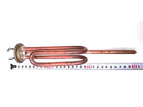 Тен на фланці для водонагрівачів ø48мм 1200W подовжені контакти L=280мм