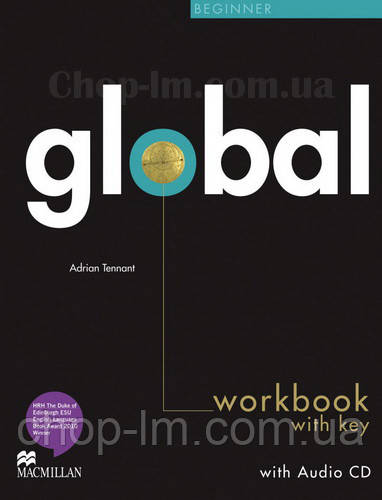 Global Beginner Workbook + CD with Key (робоча зошита з відповідьми та диском, рівень A1)