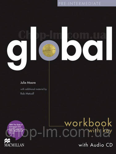 Global Pre-Intermediate Workbook + CD with Key (робочий зошит із відповідьми та диском, рівень B1)