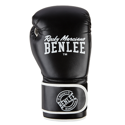Боксерські рукавички тренувальні Benlee QUINCY 10oz, PU, чорні, фото 3