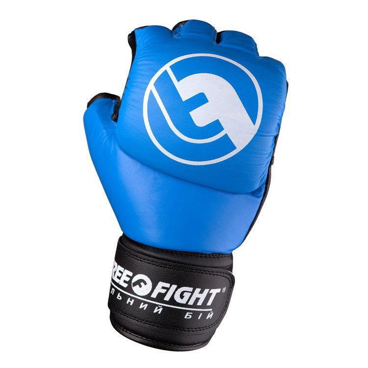 Перчатки ММА Free-Fight Blue 5 унций