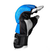 Перчатки ММА Free-Fight Blue 5 унций, фото 4