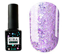 Гель-лак Kira Nails Shine Bright №007 (светло-фиолетовый с блестками), 6 мл