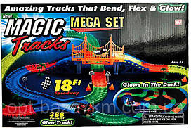 Конструктор MAGIC Tracks Світиться гнучкий дорога 388 деталей 2 машинки