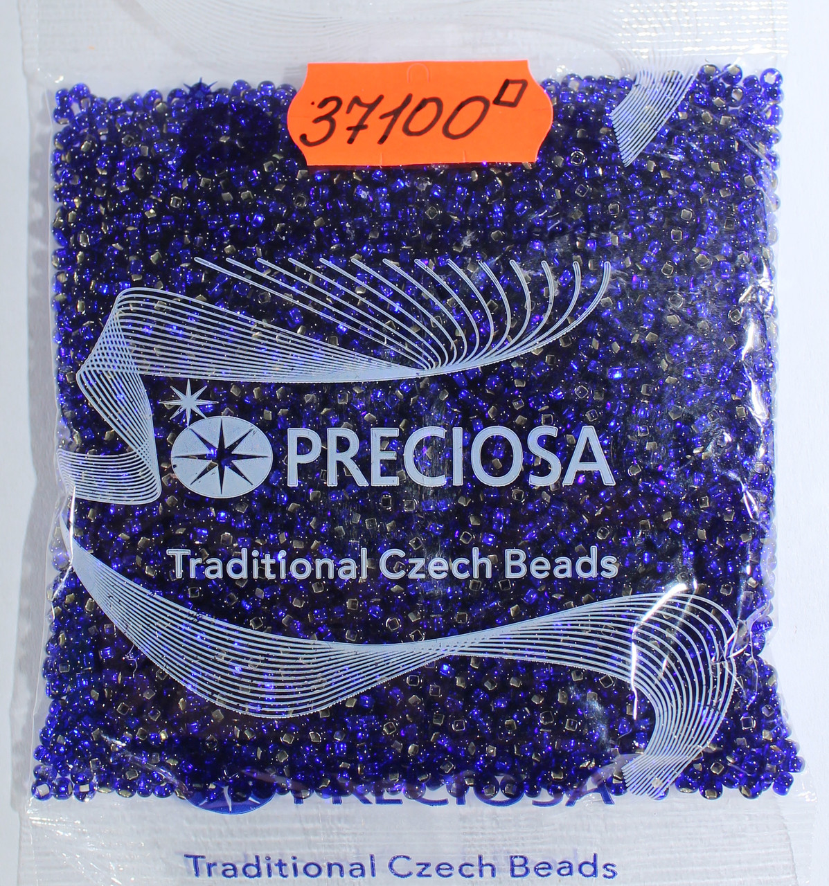 Бісер 10/0, колір - сапфіровий( з квадратним отвором), №37100 (уп.50 грам)