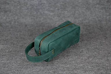 Несесер Класика з натуральної шкіри колір Зелений