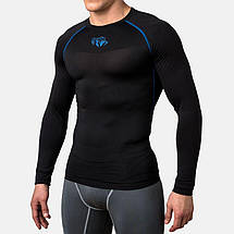 Компресійна футболка чоловіча лонгслів Peresvit Air Motion Compression Long Sleeve T-Shirt Black Blue, фото 3