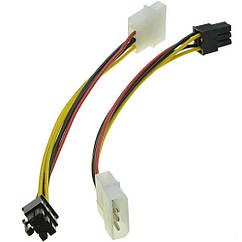 Кабель живлення перехідник Molex ATX Ide 4 pin to 6 pin PCI