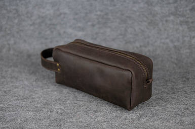 Несесер Класика з натуральної шкіри колір Шоколад