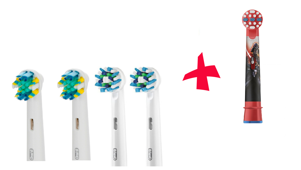 Насадки для зубної щітки ORAL-B 5 шт. (2 шт. Cross Action, 2шт. Floss Action, 1 дитячий)