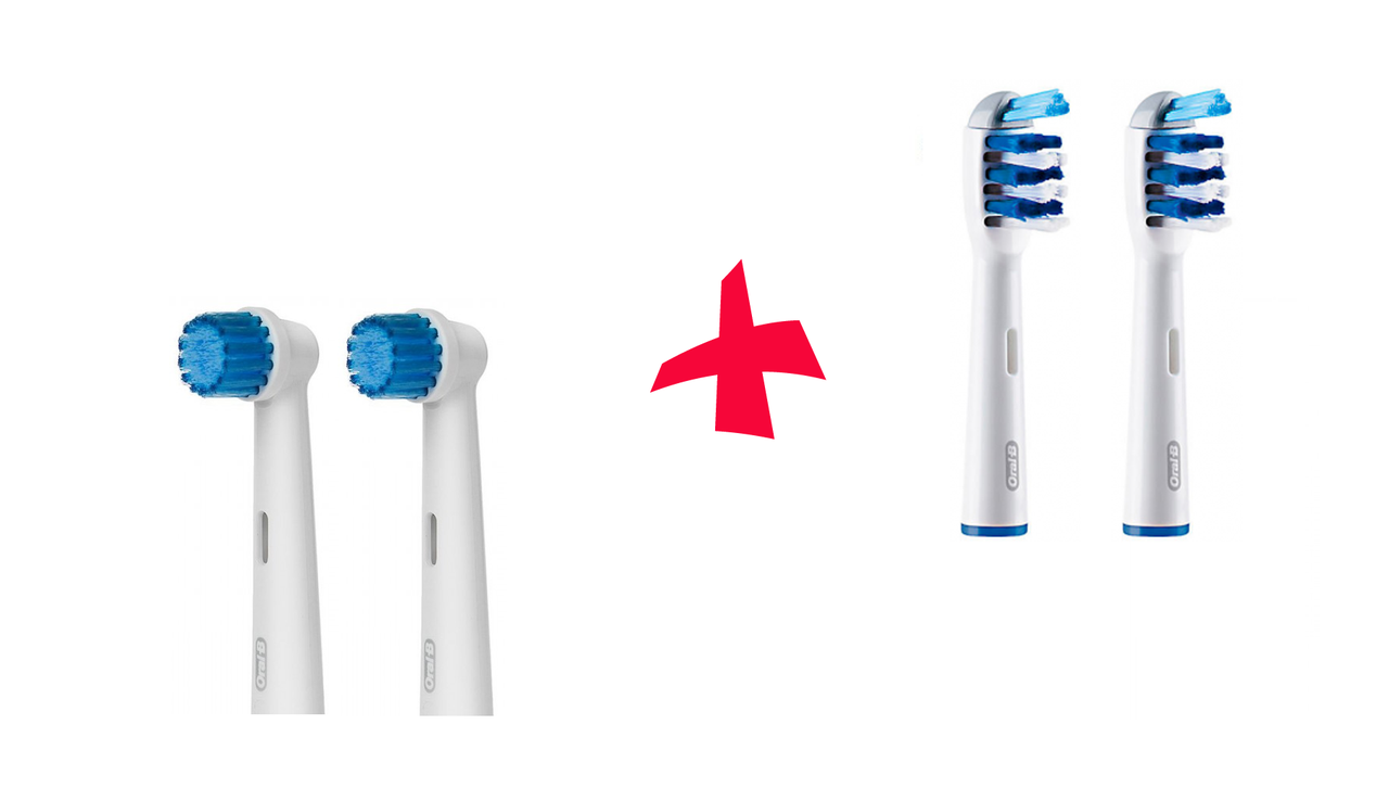 Насадки для зубної щітки ORAL-B 4 шт. (2 шт. Trizone, 2шт. Sensitive)