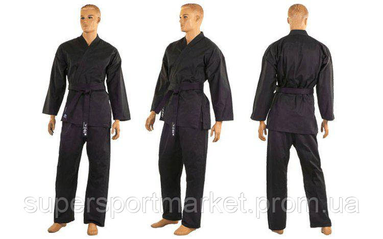 Кимоно для Карате Каратэ Тхэквондо Ушу Кудо Будо Единоборств Чёрное ...