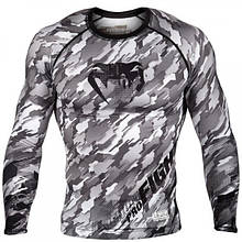 Рашгард для бойових мистецтв чоловічий Venum Tecmo Rashguard Long Sleeves Grey