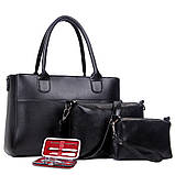 Жіноча сумка набір 3в1 + манікюрний набір синій, фото 2