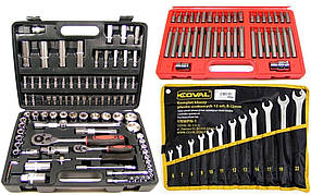 Набір ключів 94 шт + TORX, HEX біти 40 шт + ключі 6-22 мм 12 шт