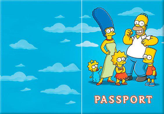 Обкладинка обкладинка на паспорт Сімпсони 3 різновиди! Гомер Simpsons Прикраса Україна Pasport