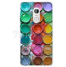 Чохол силіконовий для Xiaomi Redmi Note 4x з картинкою палітра фарб