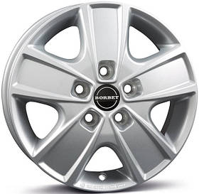 Диски Borbet CWG колір Crystal Silver параметри 6J x 16" 5 x 118 ET 68