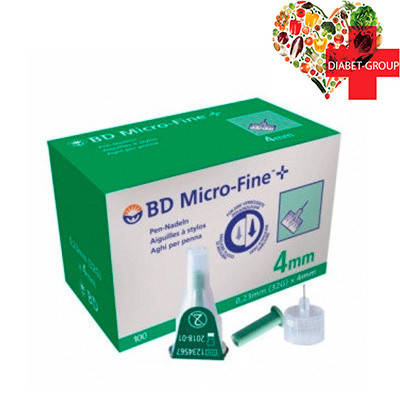 Иглы для шприц-ручек BD Micro-Fine+ "МикроФайн" 4мм 100шт. (5 упаковок), фото 2