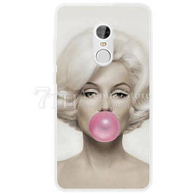 Оригінальний бампер силіконовий для Xiaomi Redmi Note 4x з малюнком Монро