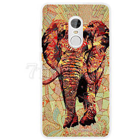 Оригінальний бампер силіконовий для Xiaomi Redmi Note 4x з малюнком слон