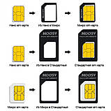 Перехідник адаптер для nano micro SIM-карток (чорний колір), фото 4