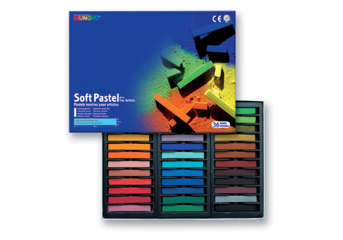 Пастель суха, проф., м'яка, 36 кольорів, квадратна, MP-36, MUNGYO, фото 1